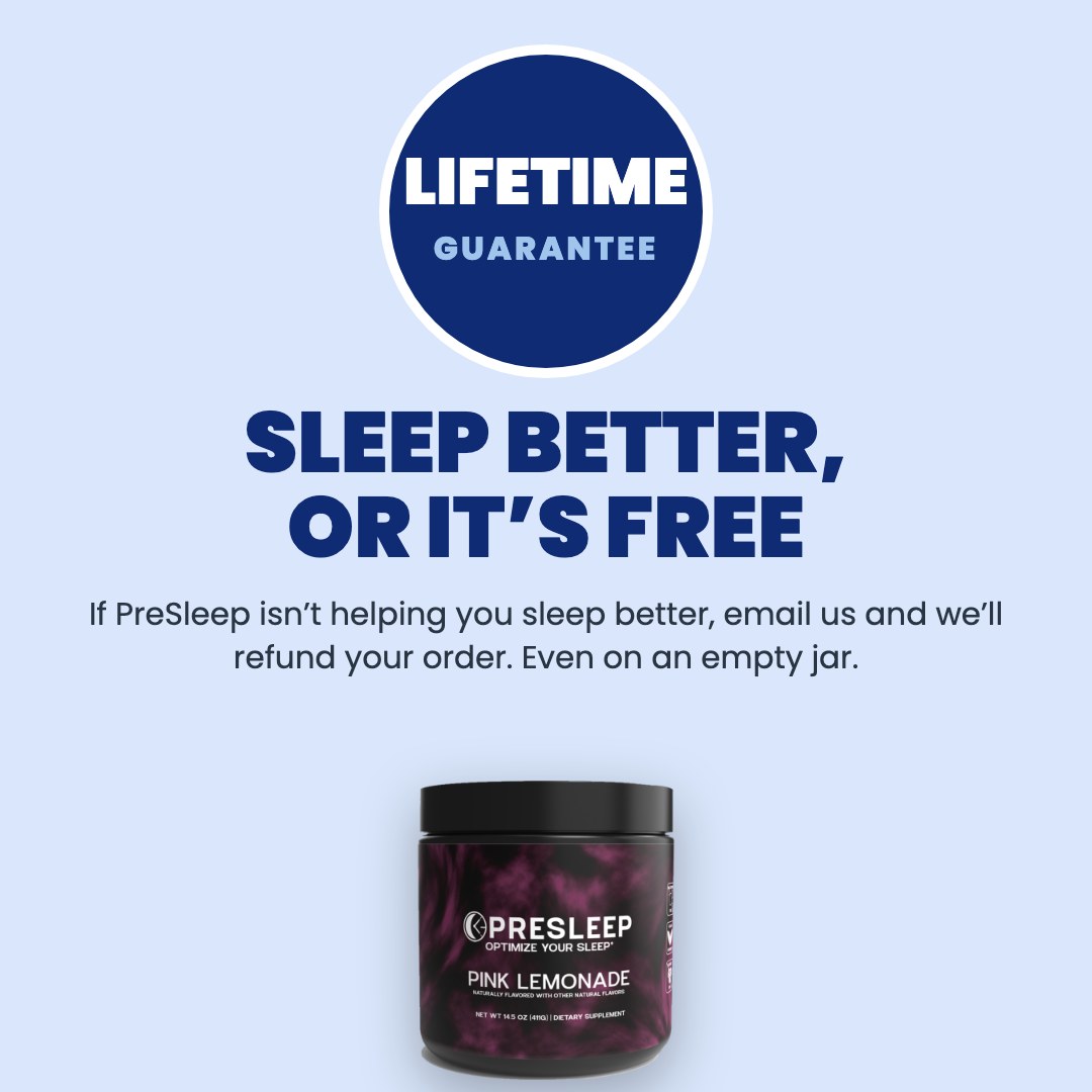 Lifetime guarantee: sleep better, or it's free.