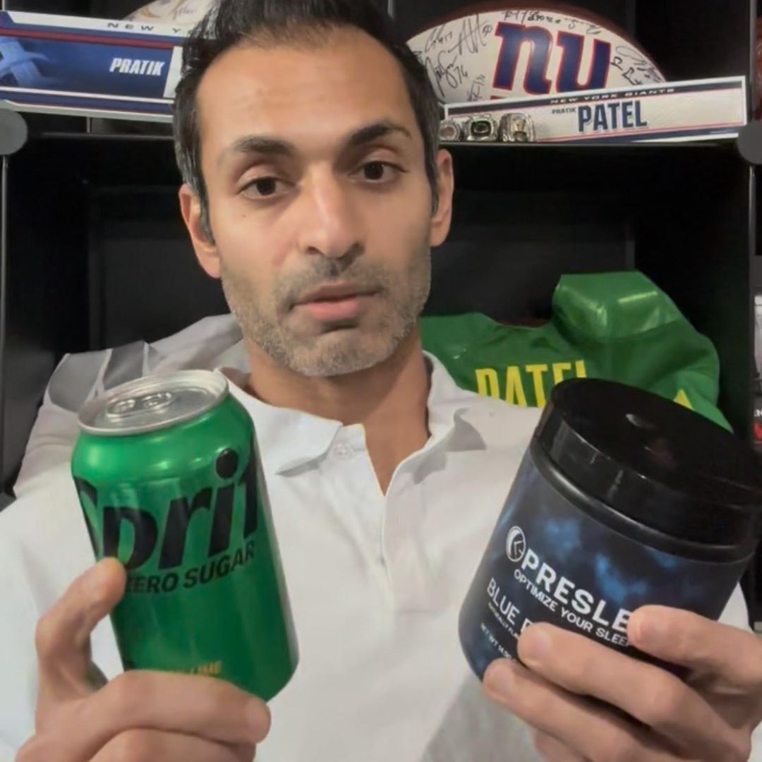 Pratik Patel with PreSleep and Sprite Zero